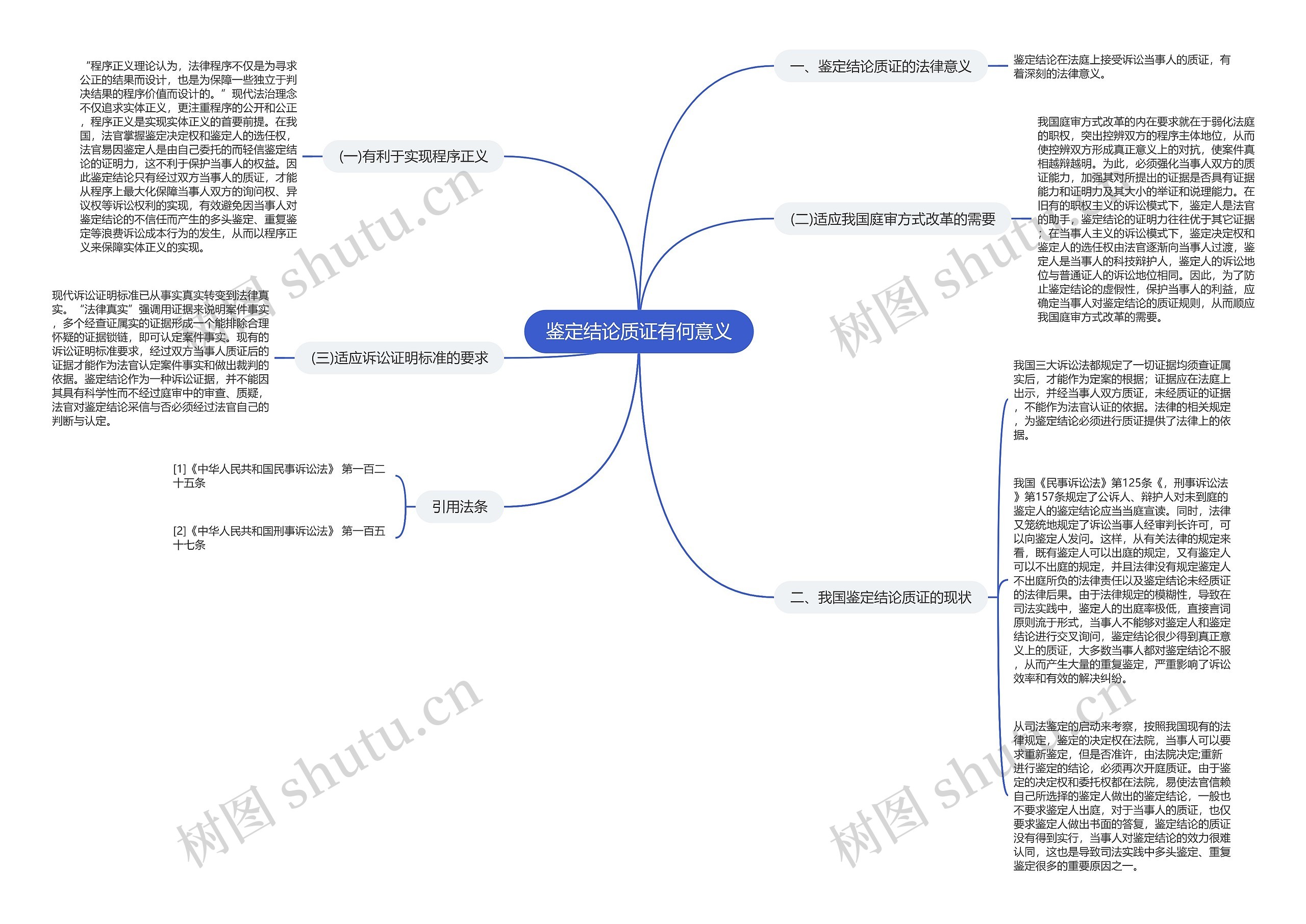 鉴定结论质证有何意义思维导图