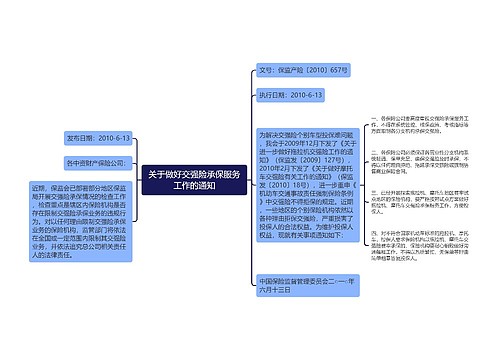 关于做好交强险承保服务工作的通知