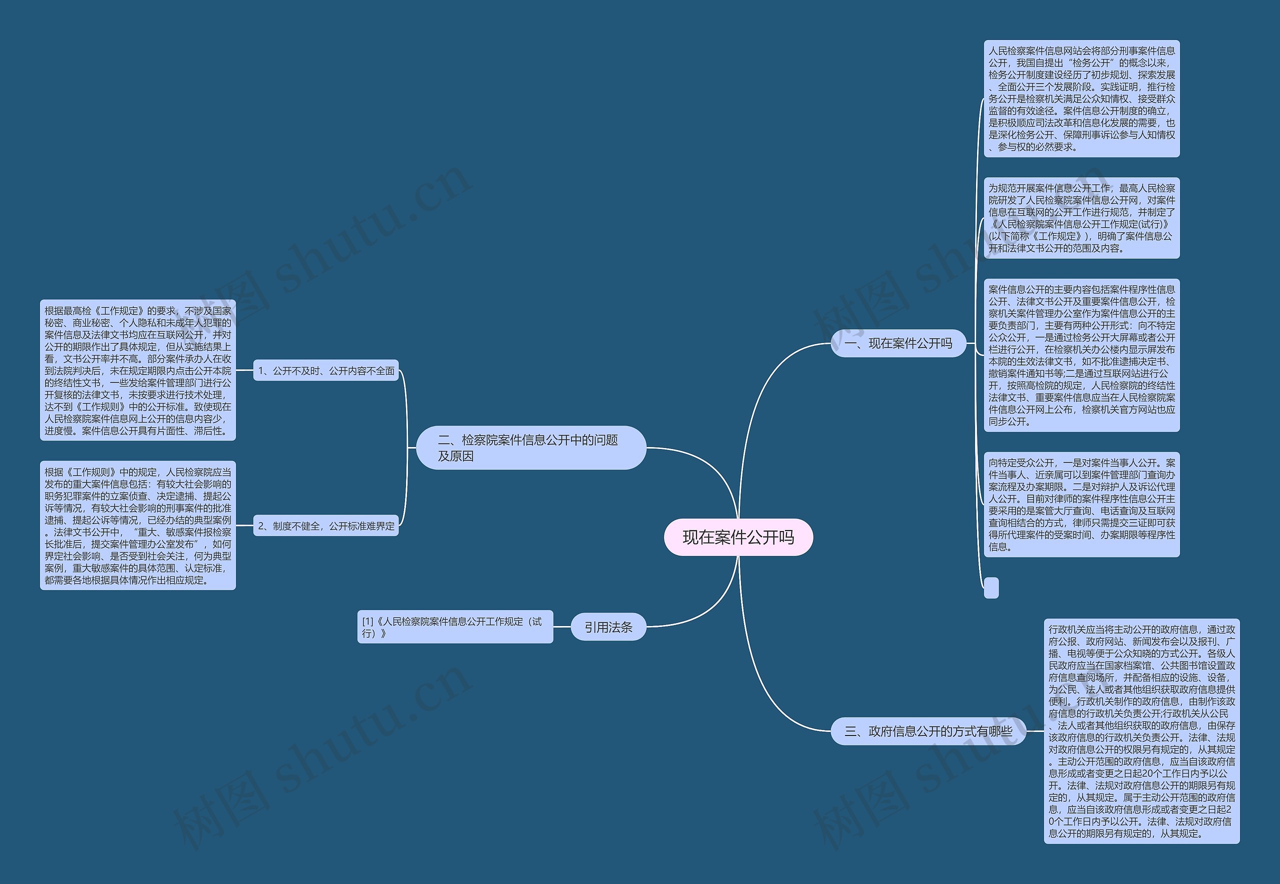 现在案件公开吗思维导图