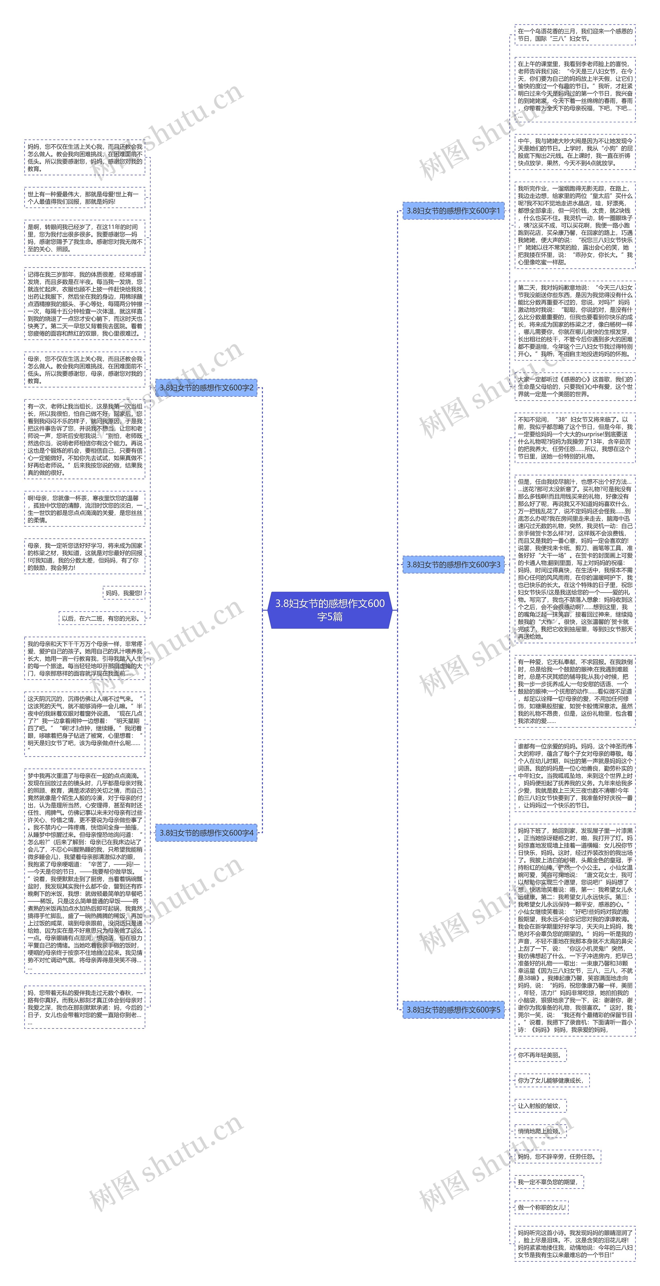 3.8妇女节的感想作文600字5篇思维导图