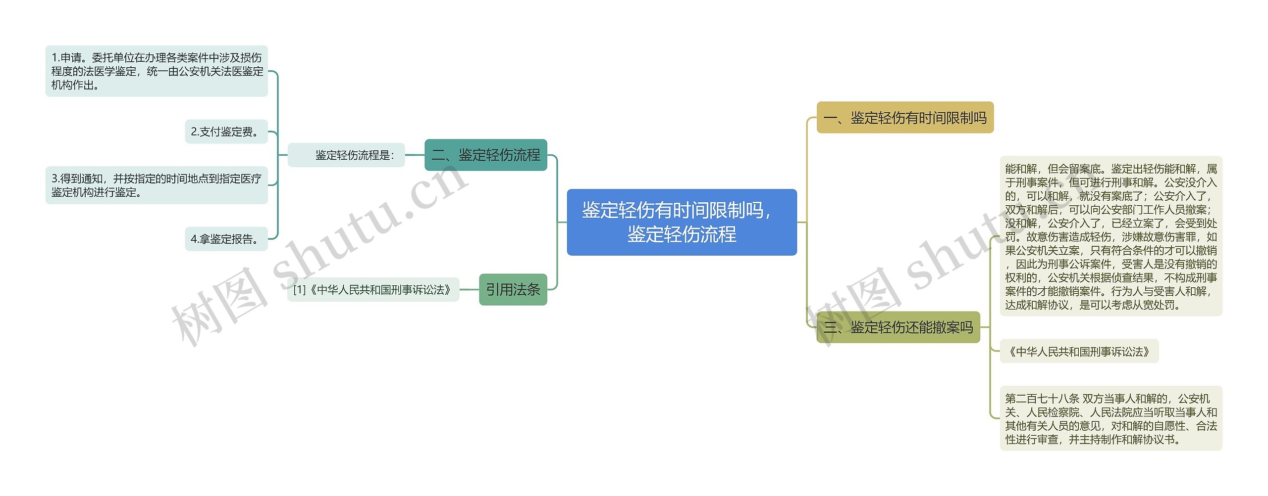 鉴定轻伤有时间限制吗，鉴定轻伤流程思维导图