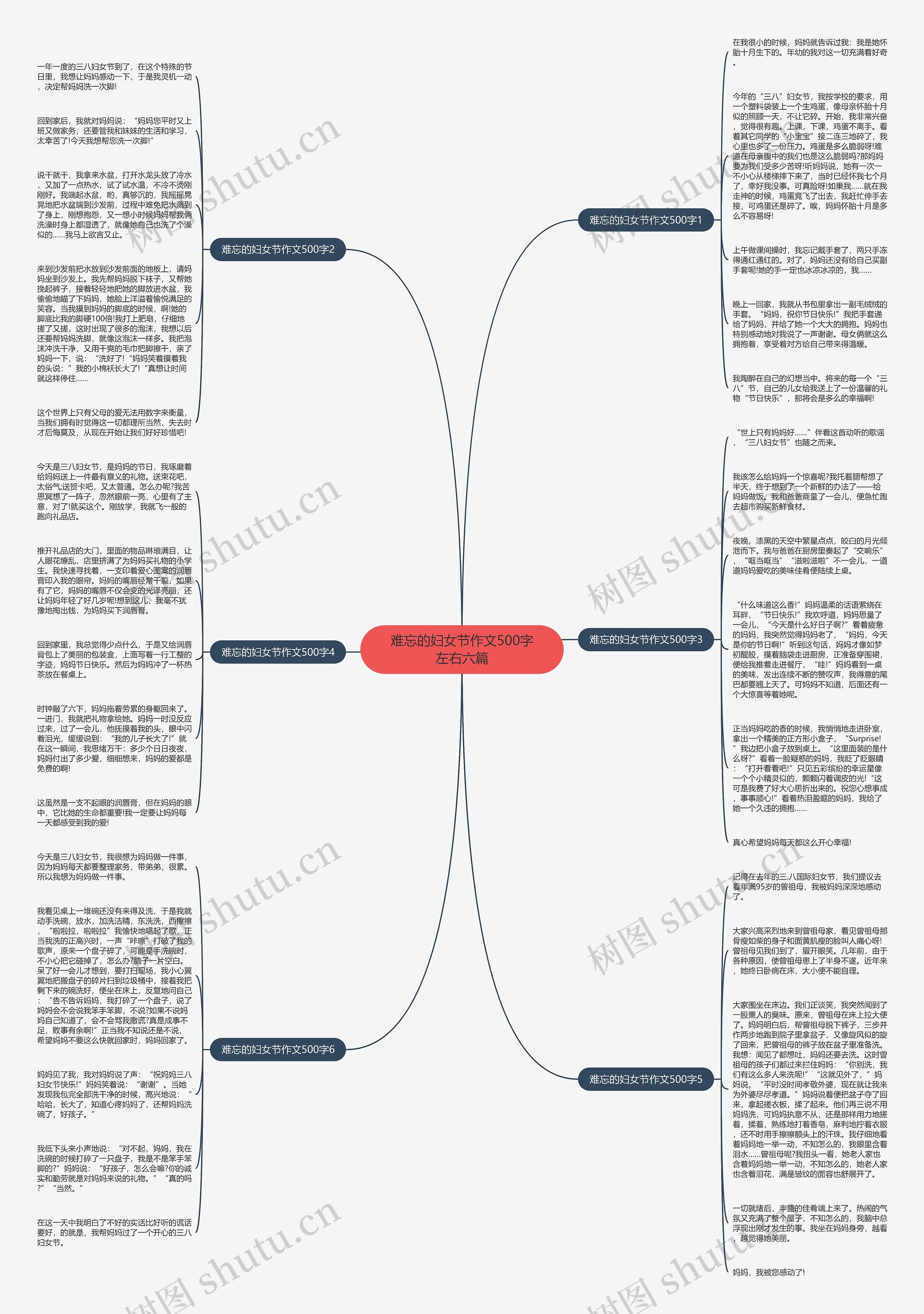 难忘的妇女节作文500字左右六篇思维导图