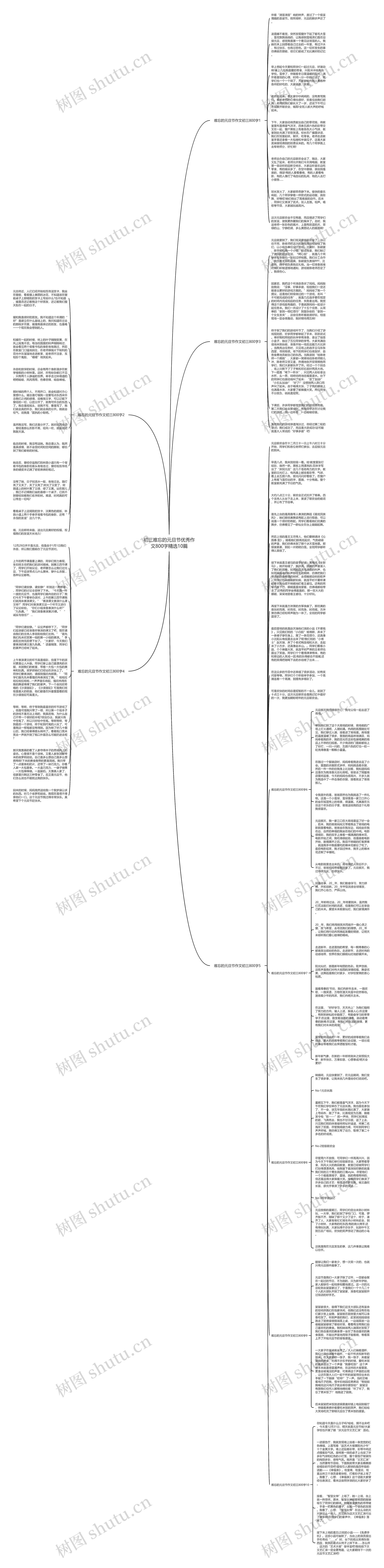初三难忘的元旦节优秀作文800字精选10篇思维导图