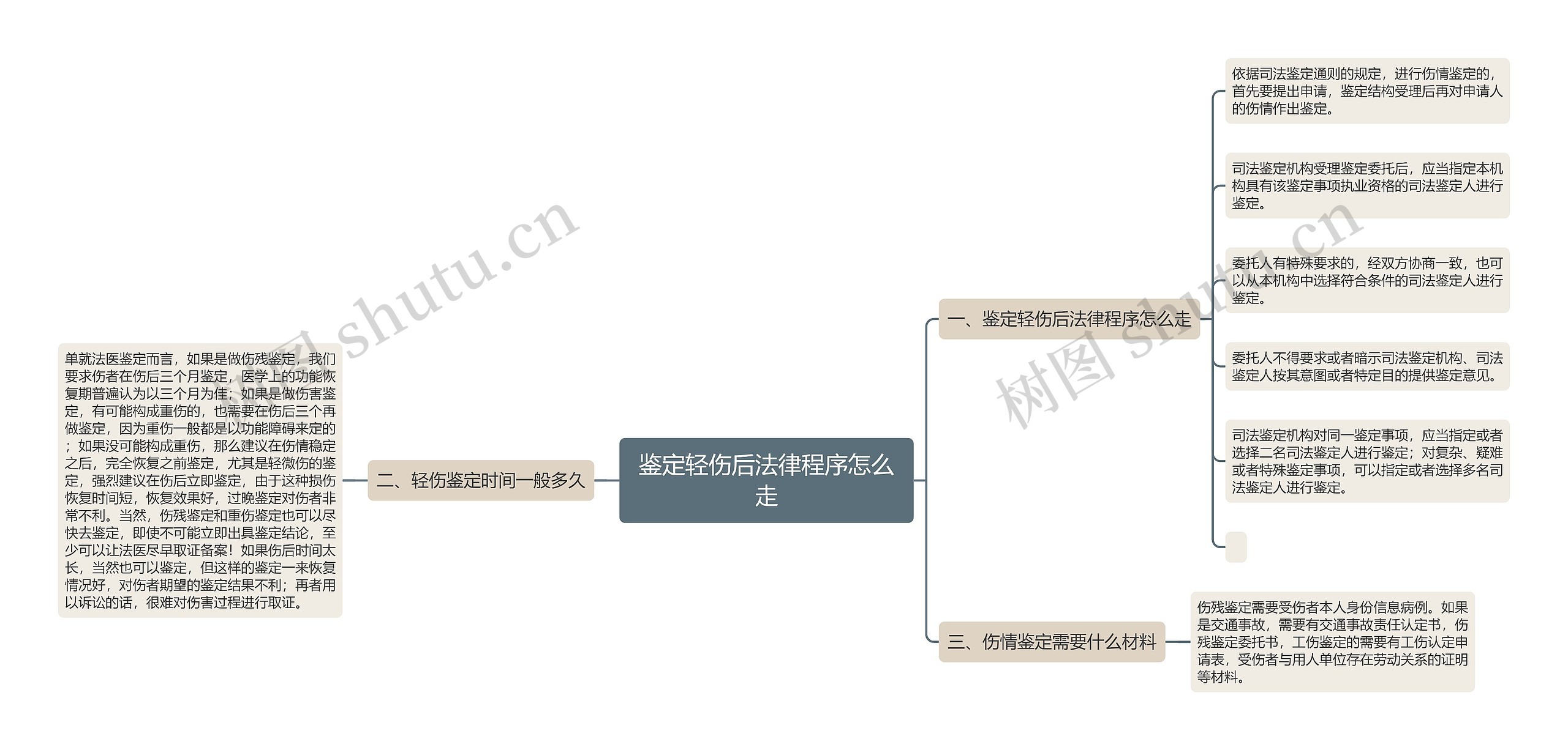 鉴定轻伤后法律程序怎么走思维导图