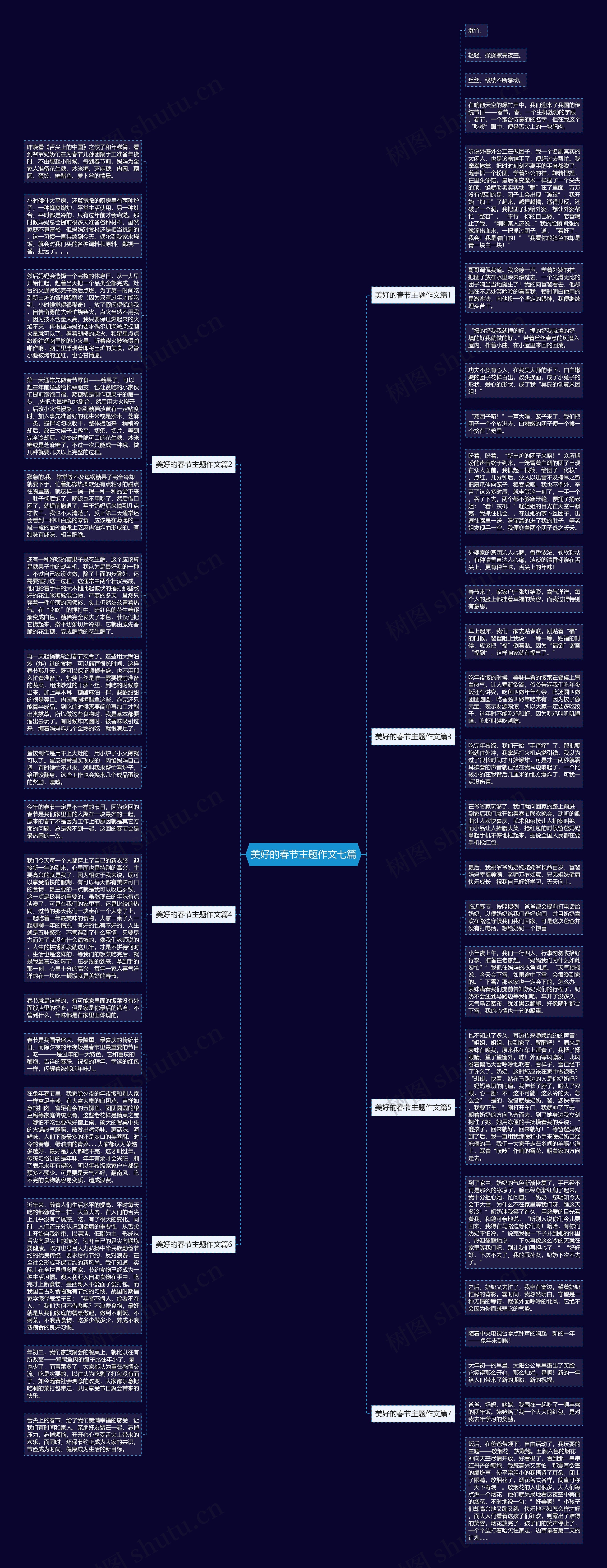 美好的春节主题作文七篇思维导图