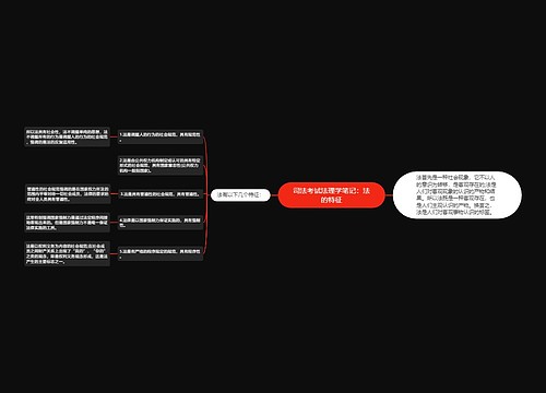 司法考试法理学笔记：法的特征