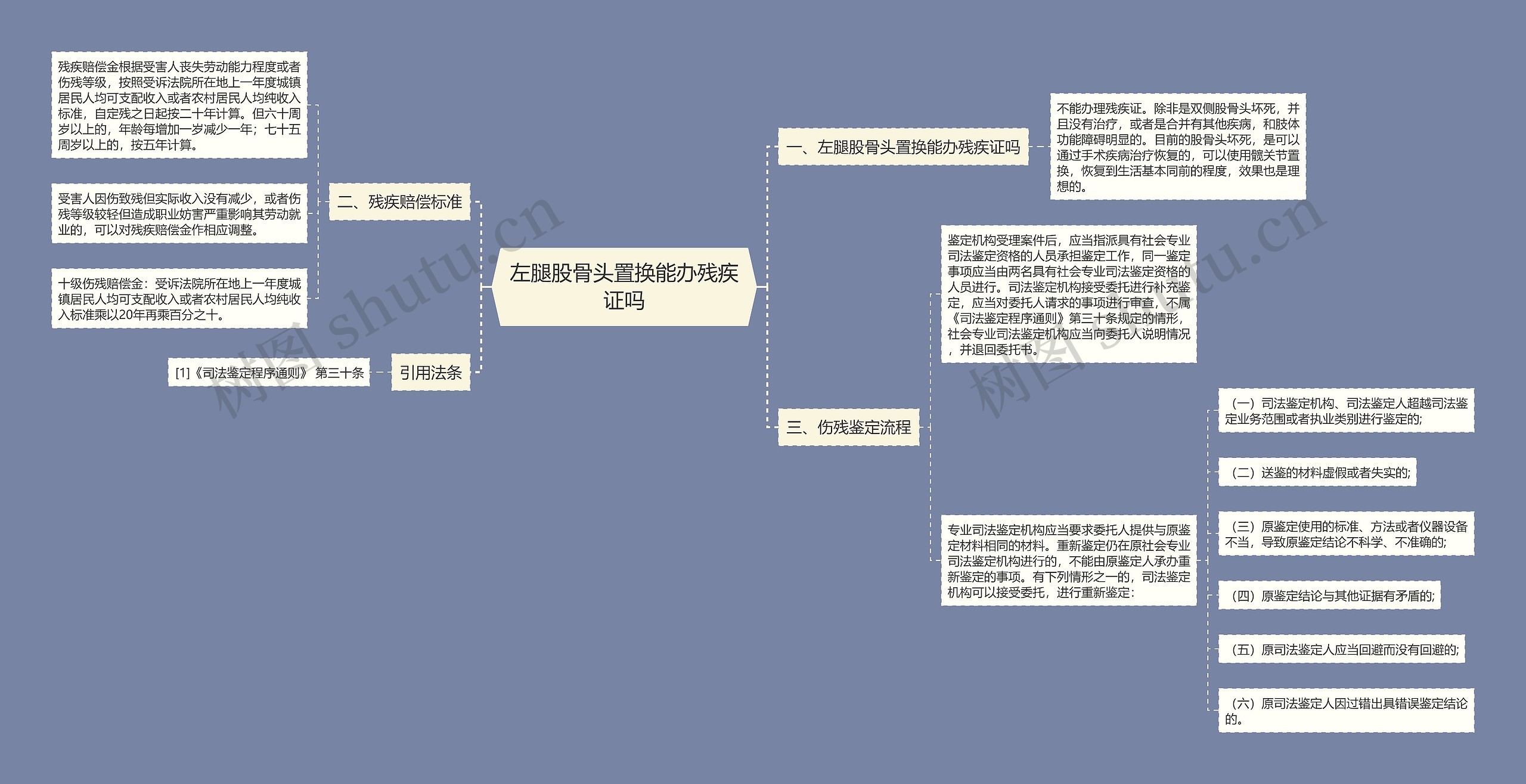 左腿股骨头置换能办残疾证吗思维导图