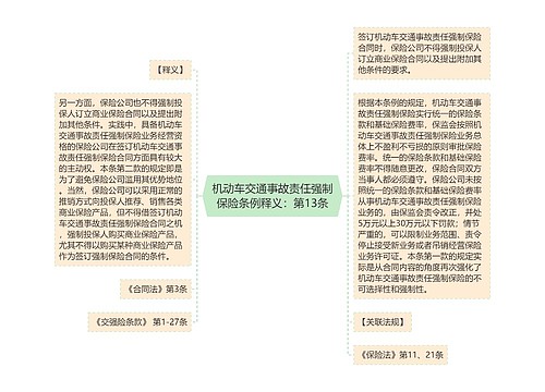 机动车交通事故责任强制保险条例释义：第13条