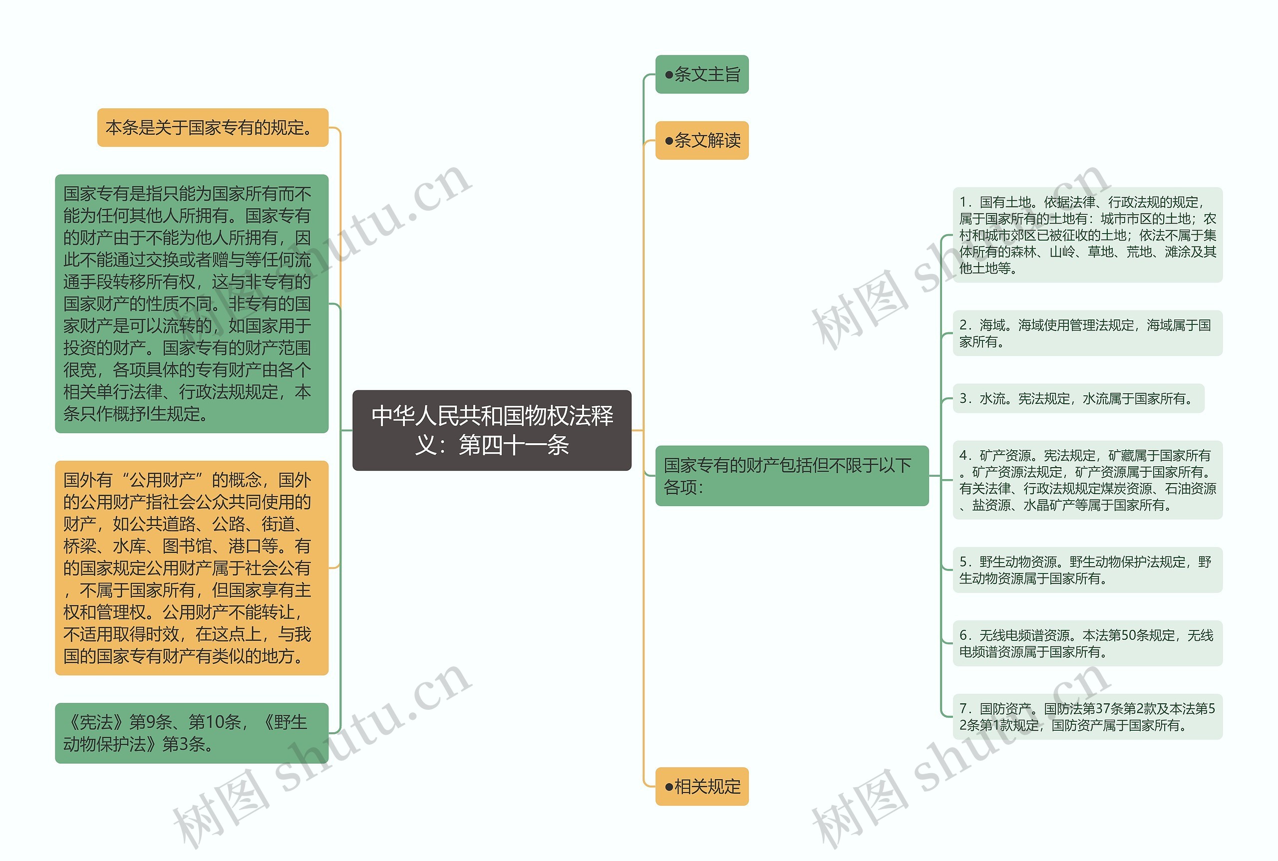 中华人民共和国物权法释义：第四十一条思维导图