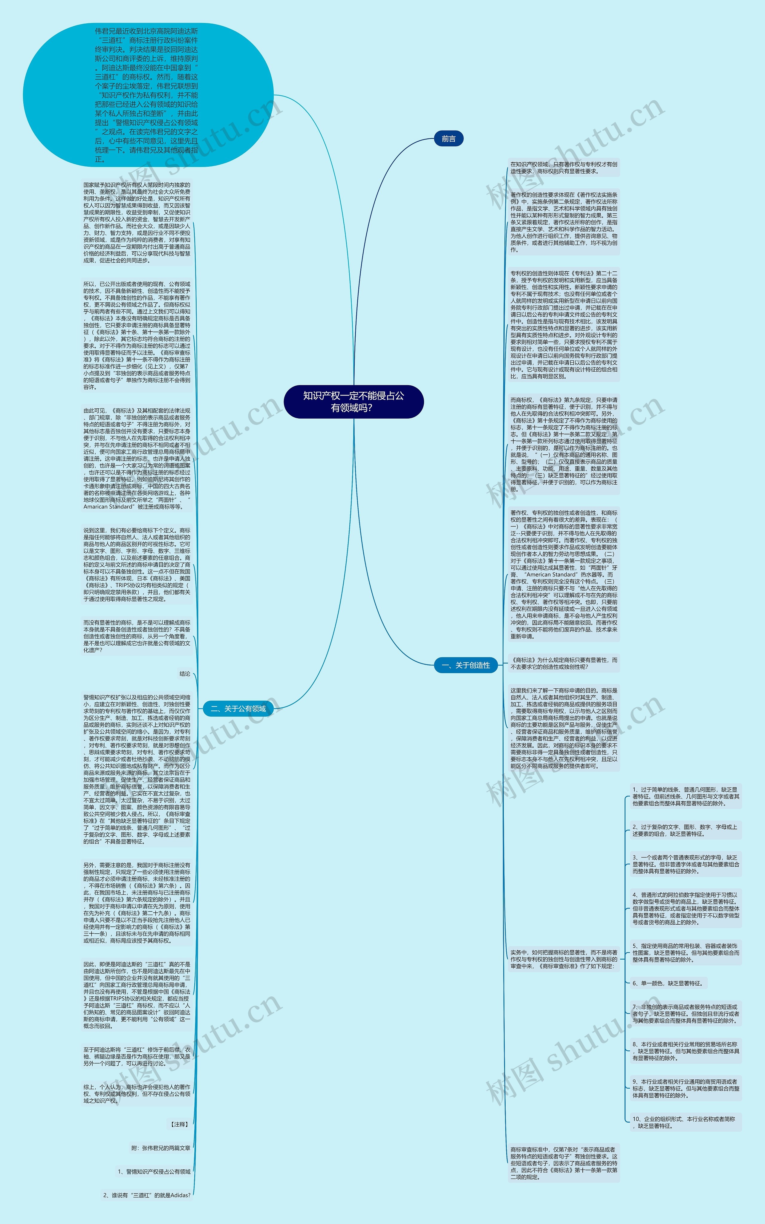 知识产权一定不能侵占公有领域吗？思维导图