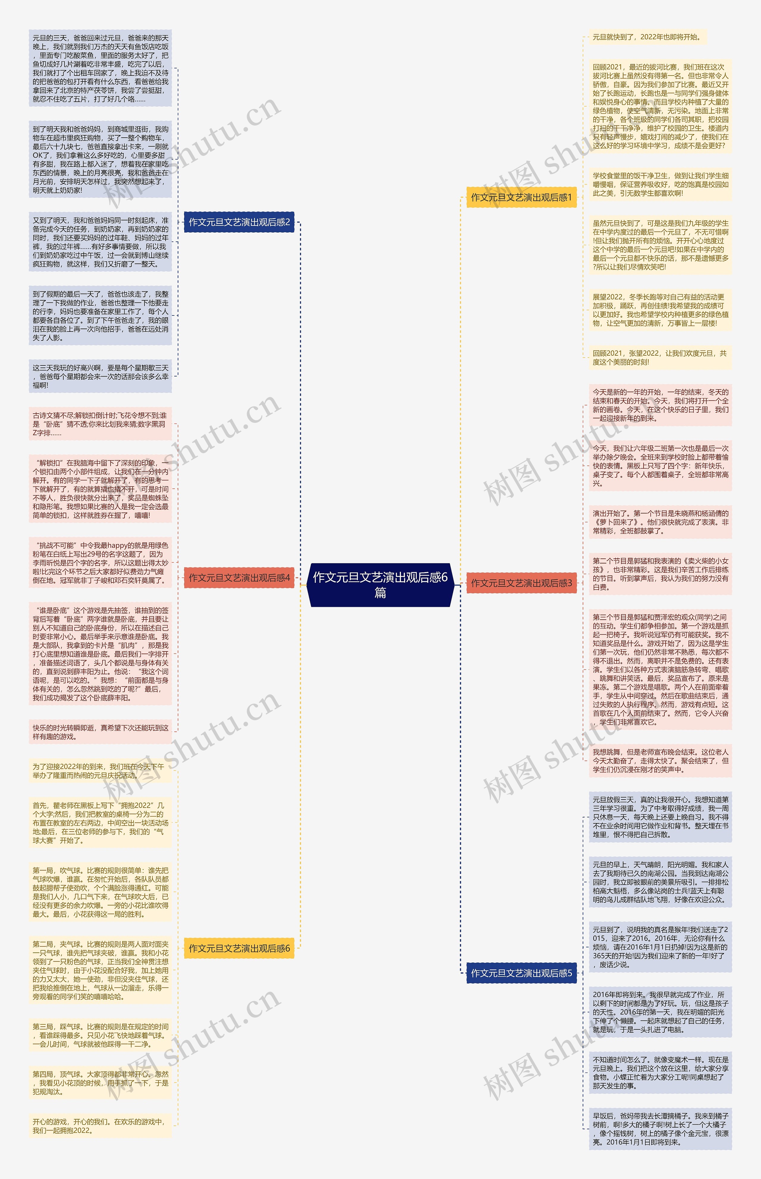 作文元旦文艺演出观后感6篇思维导图