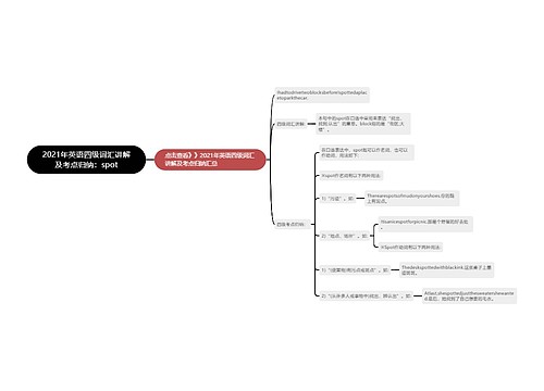 2021年英语四级词汇讲解及考点归纳：spot