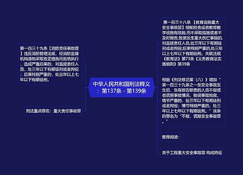 中华人民共和国刑法释义：第137条－第139条