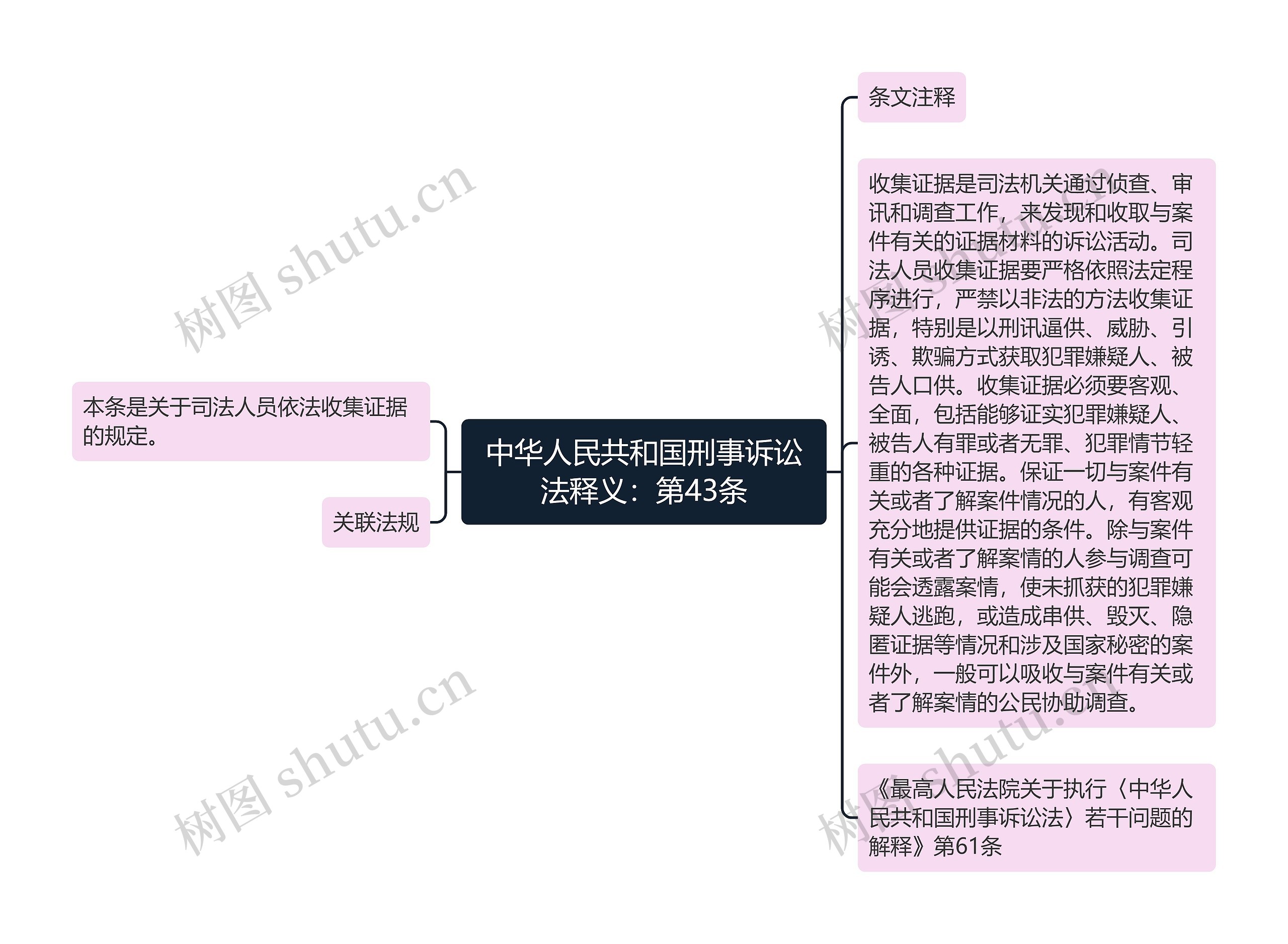 中华人民共和国刑事诉讼法释义：第43条思维导图