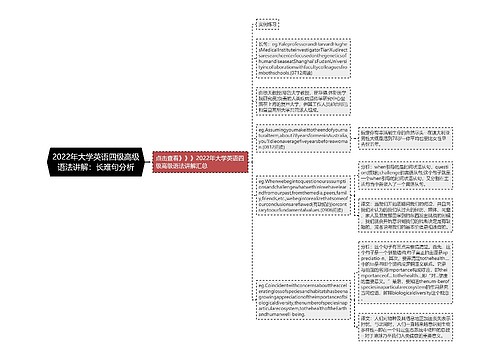 2022年大学英语四级高级语法讲解：长难句分析