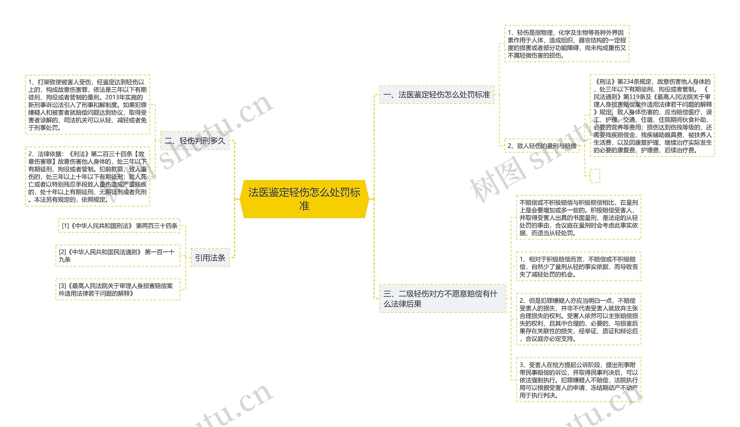 法医鉴定轻伤怎么处罚标准思维导图