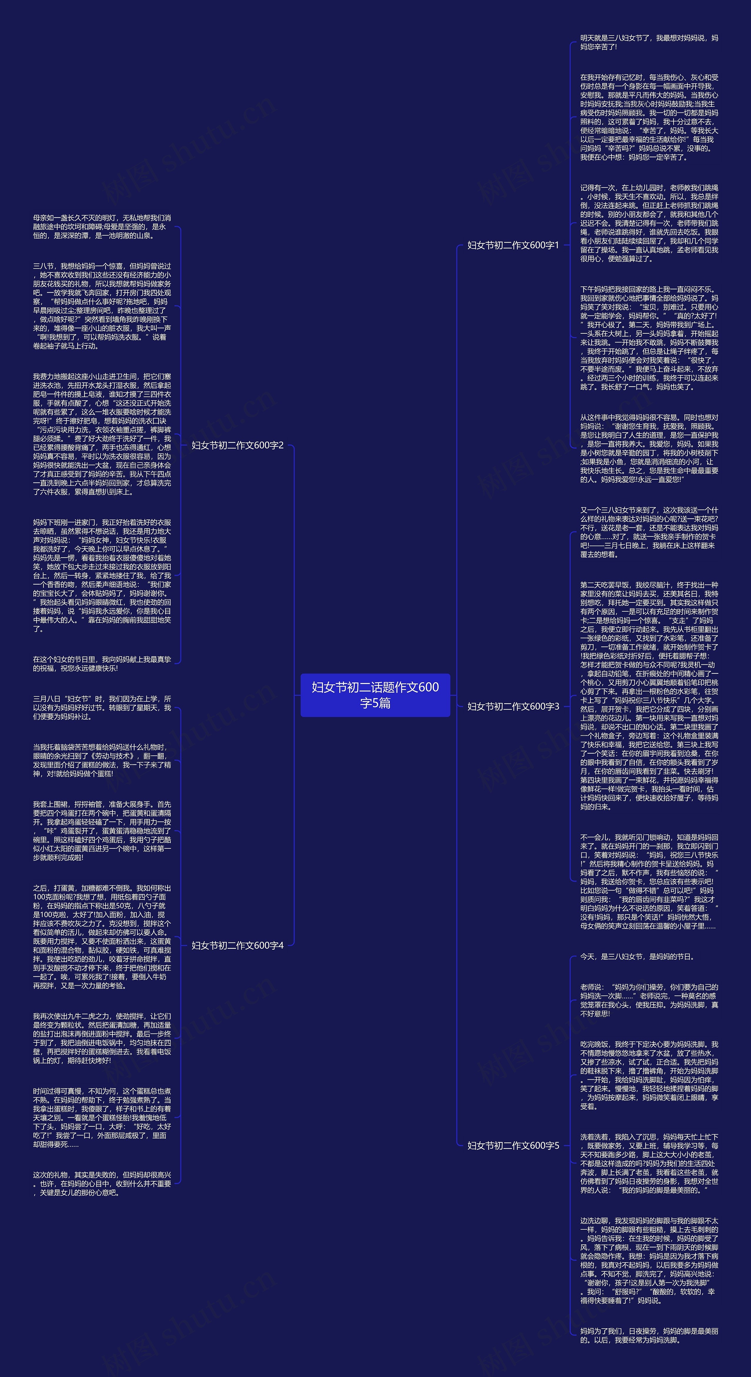 妇女节初二话题作文600字5篇思维导图