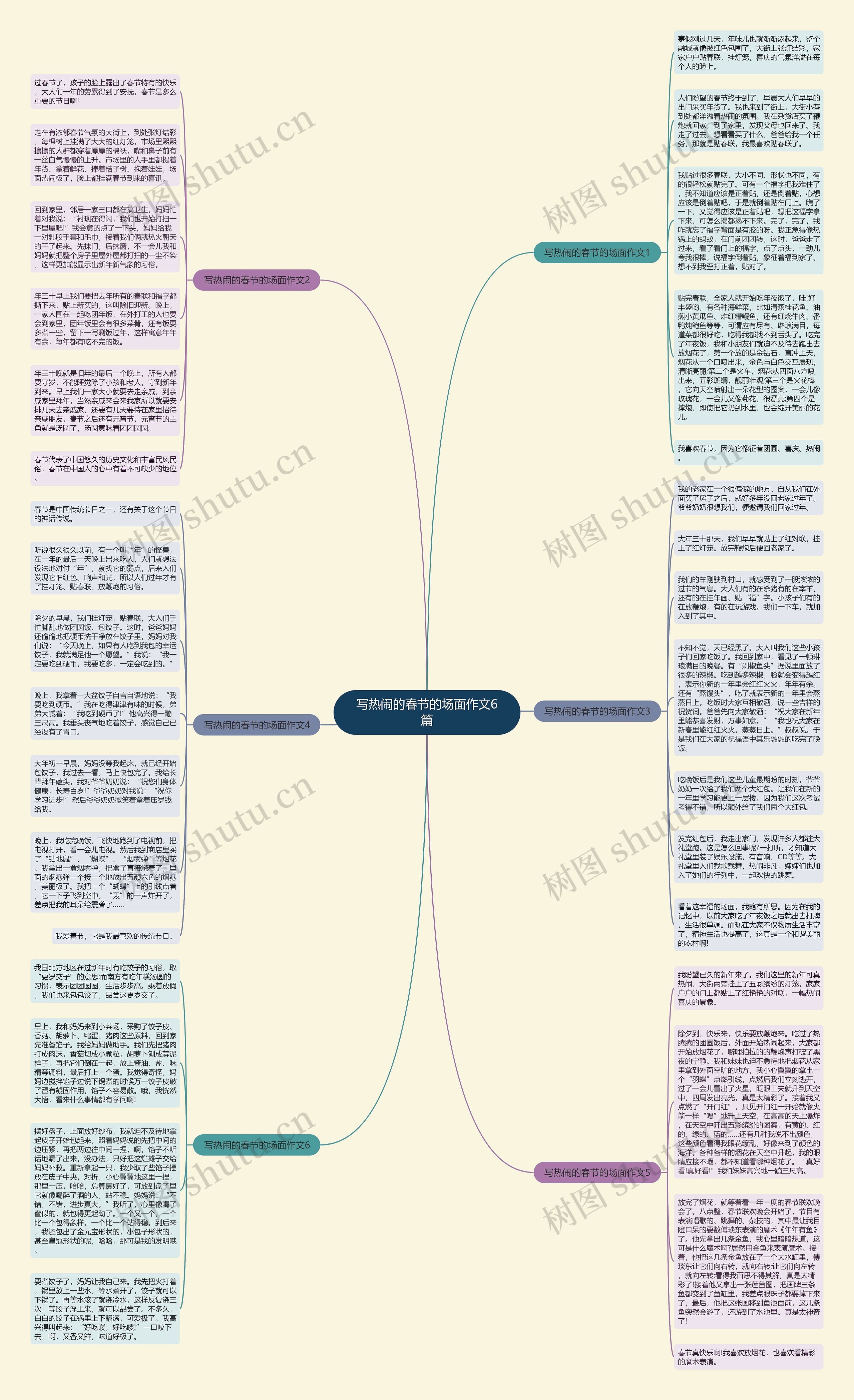 写热闹的春节的场面作文6篇思维导图