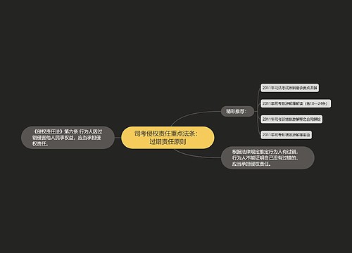 司考侵权责任重点法条：过错责任原则