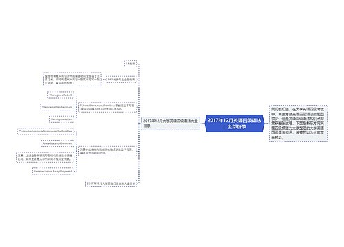 2017年12月英语四级语法：全部倒装