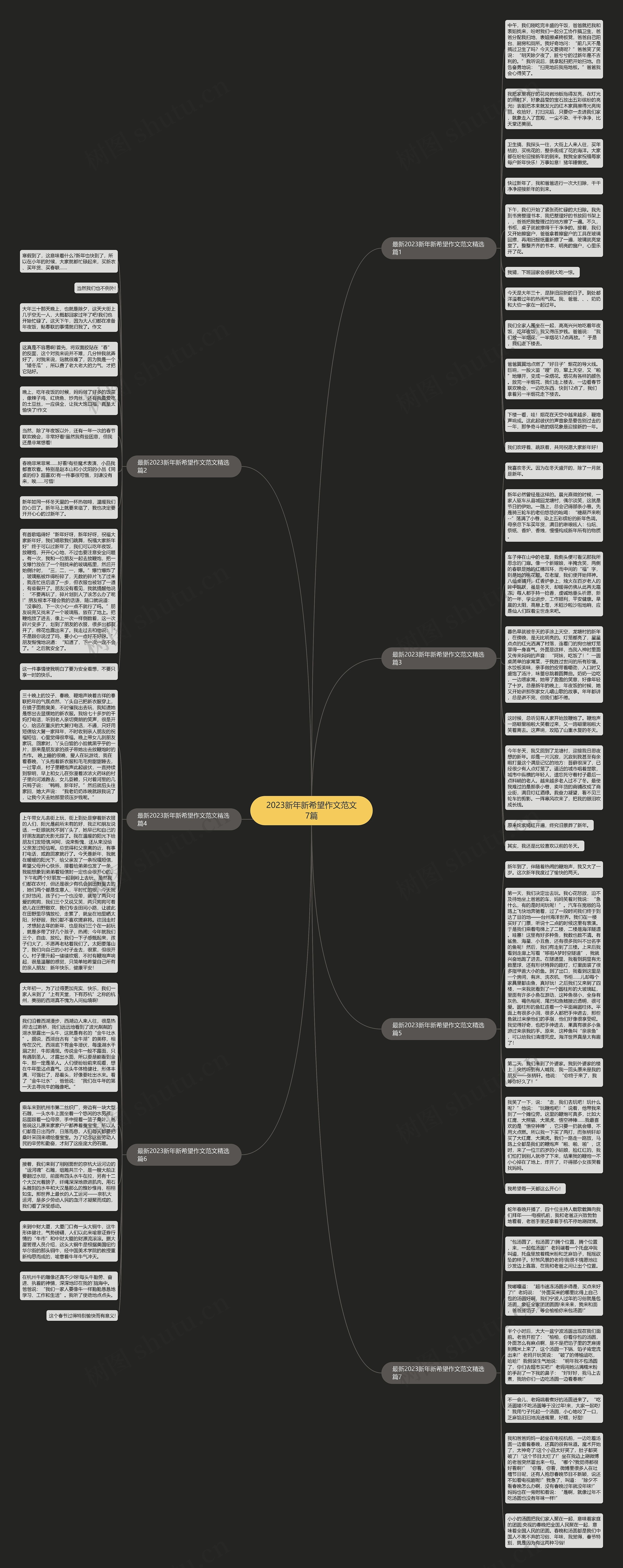 2023新年新希望作文范文7篇思维导图