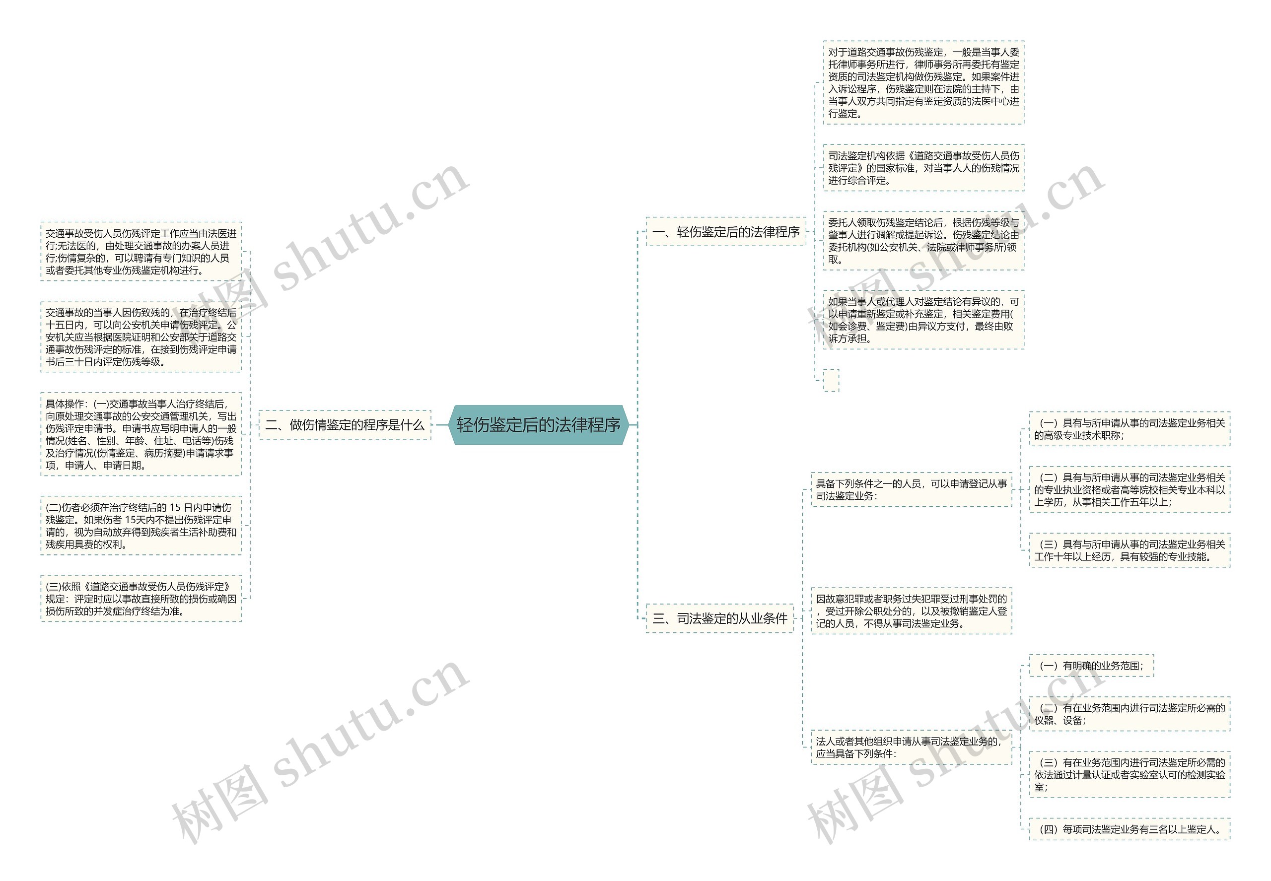 轻伤鉴定后的法律程序思维导图
