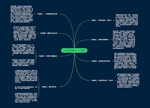 2014司法考试八个不能做