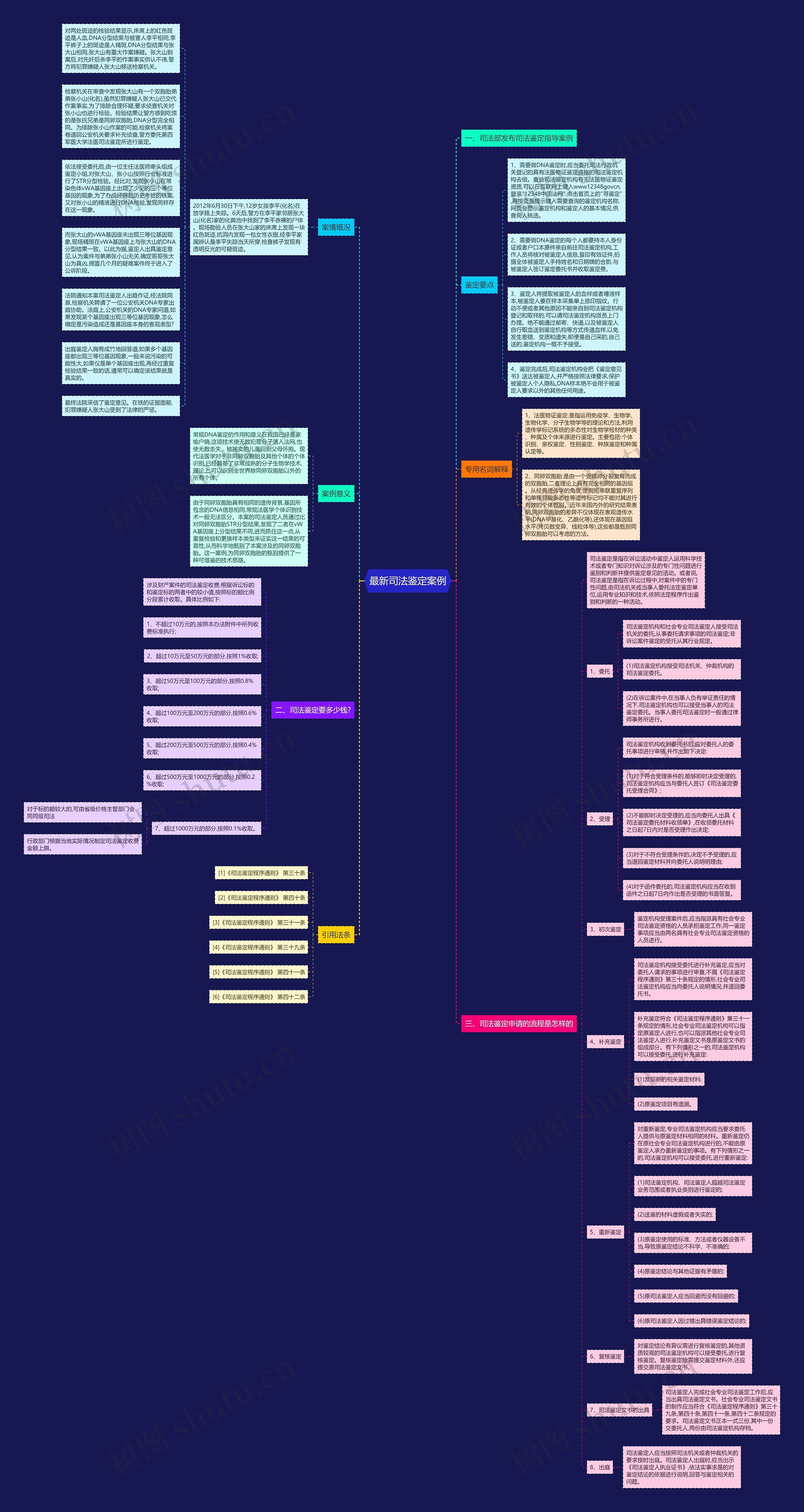 最新司法鉴定案例思维导图