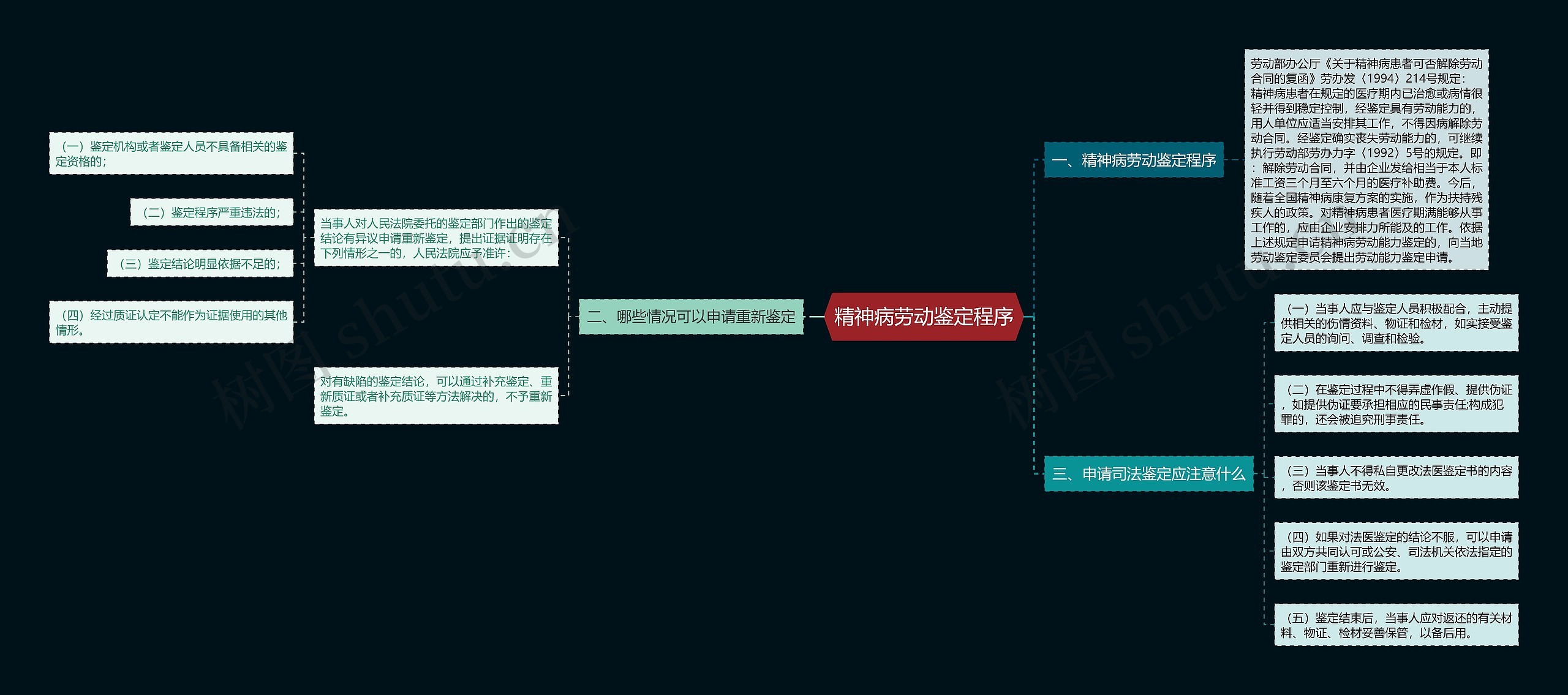 精神病劳动鉴定程序思维导图