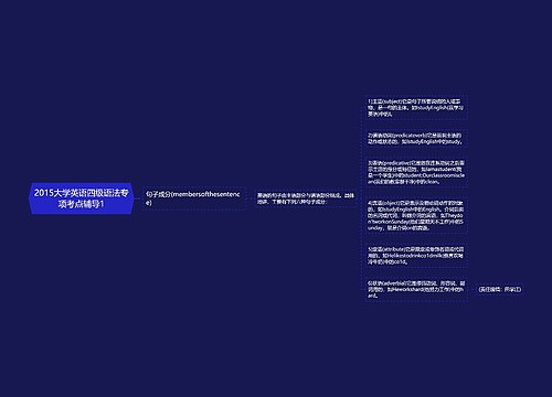 2015大学英语四级语法专项考点辅导1