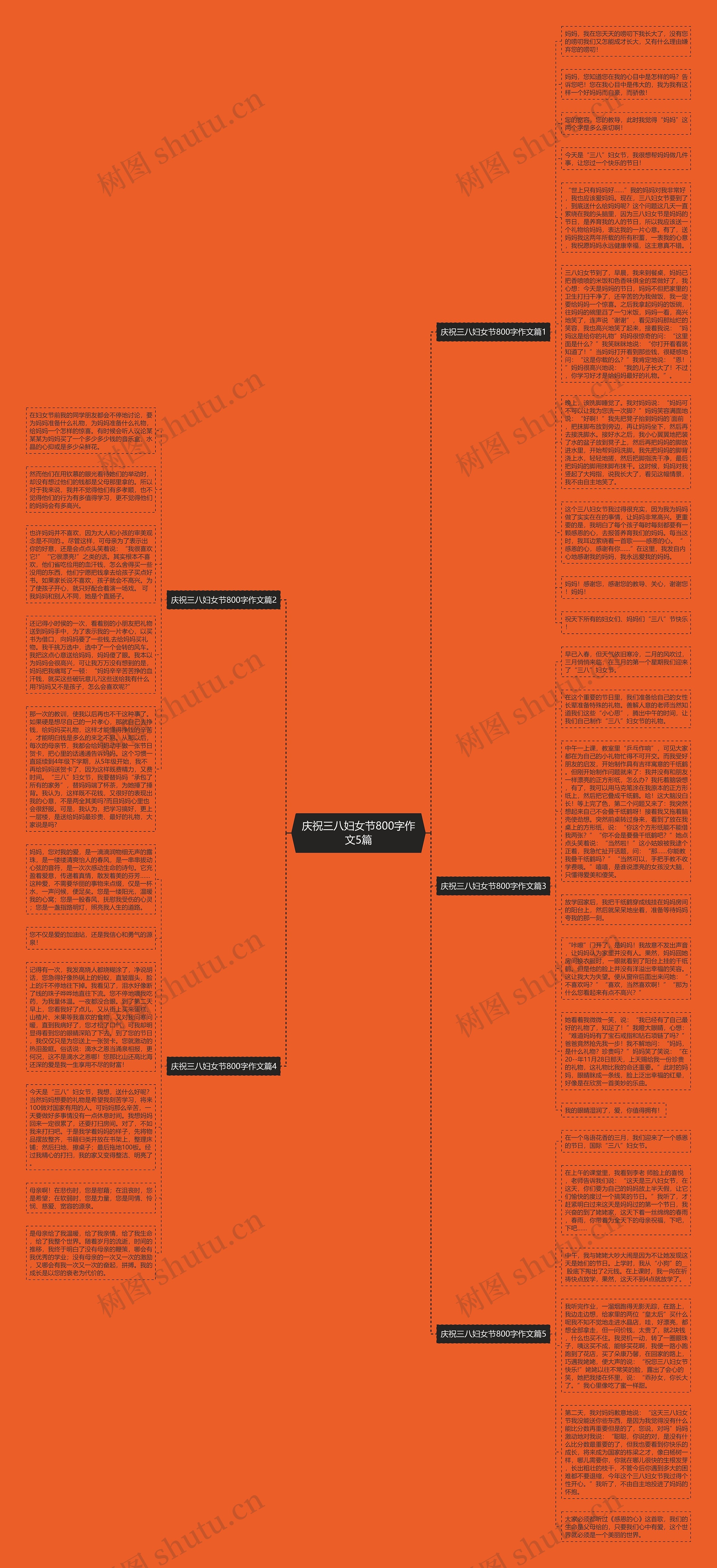 庆祝三八妇女节800字作文5篇思维导图