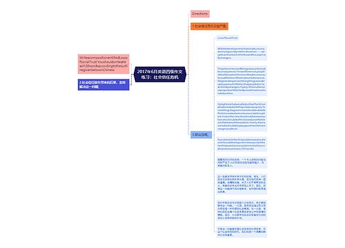 2017年6月英语四级作文练习：社会信任危机