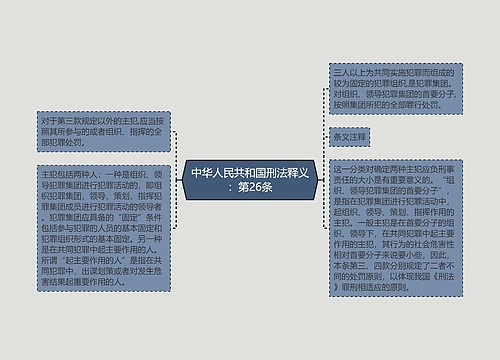 中华人民共和国刑法释义：第26条思维导图