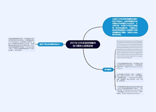 2017年12月英语四级翻译练习题库之爱情故事