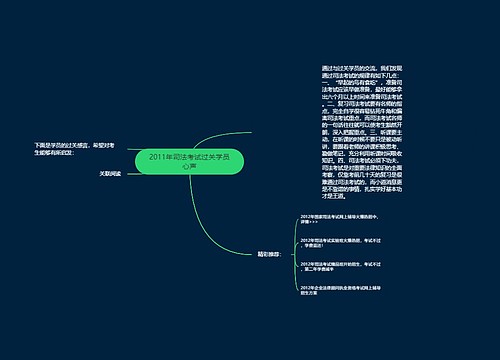 2011年司法考试过关学员心声