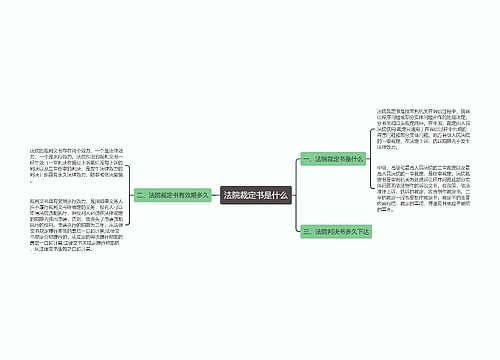 法院裁定书是什么