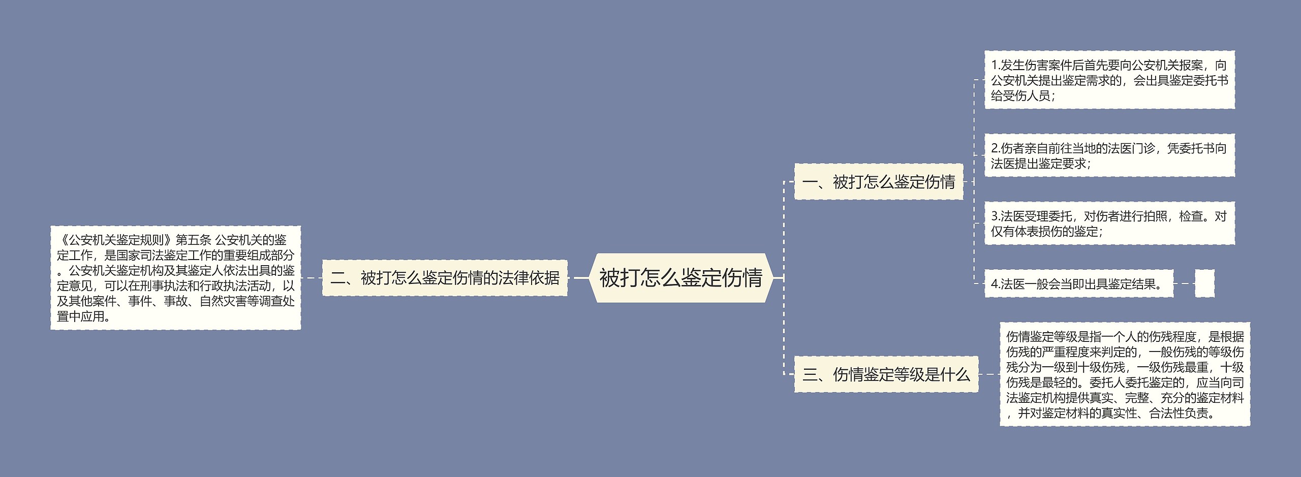 被打怎么鉴定伤情思维导图