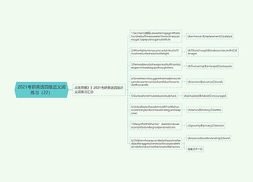 2021考研英语四级近义词练习（22）