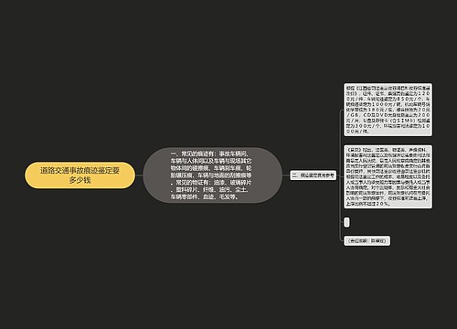 道路交通事故痕迹鉴定要多少钱