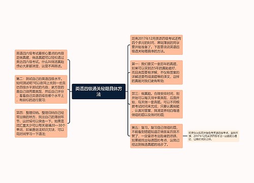 英语四级通关秘籍具体方法