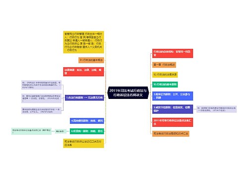 2011年司法考试行政法与行政诉讼法名师讲义