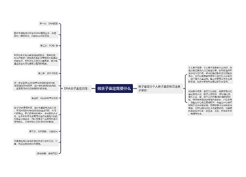 做亲子鉴定需要什么