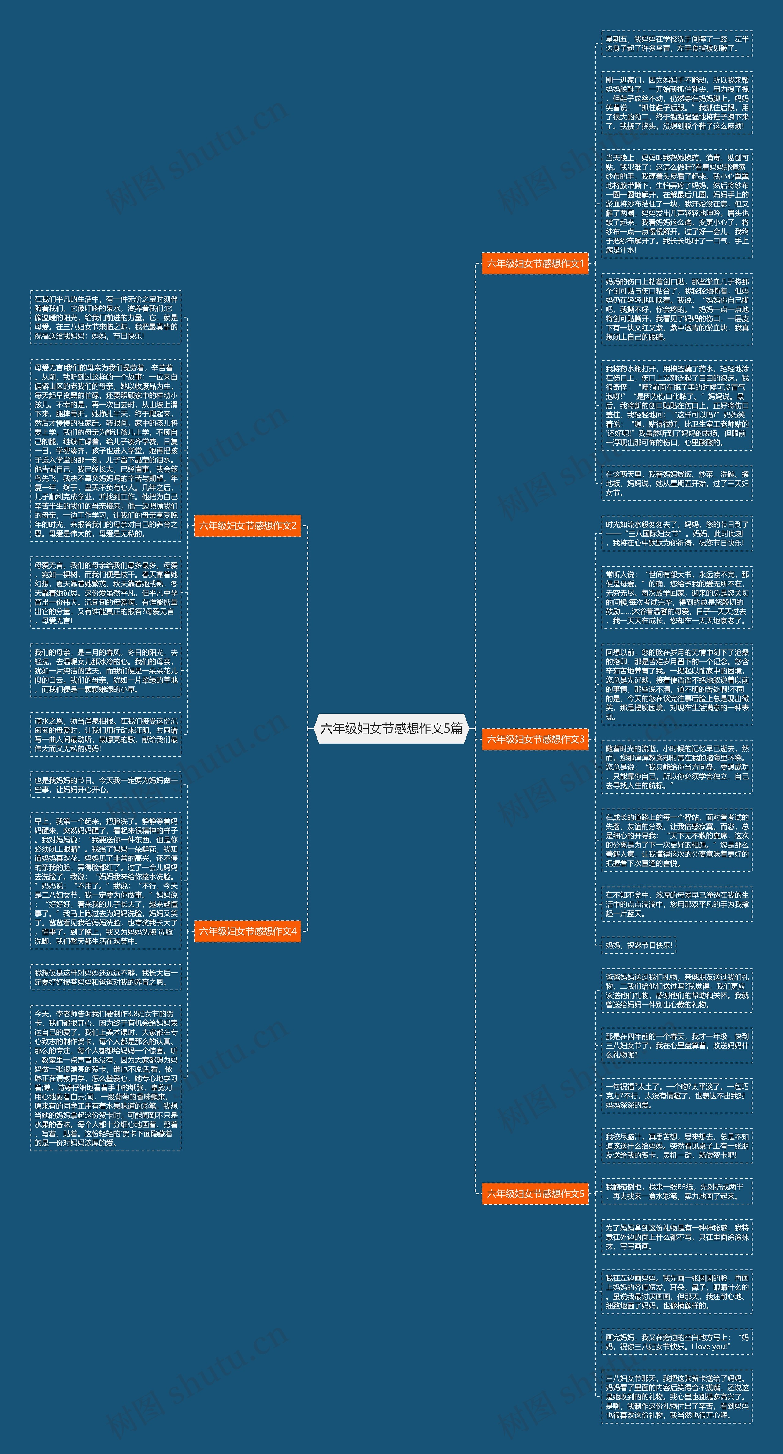六年级妇女节感想作文5篇思维导图