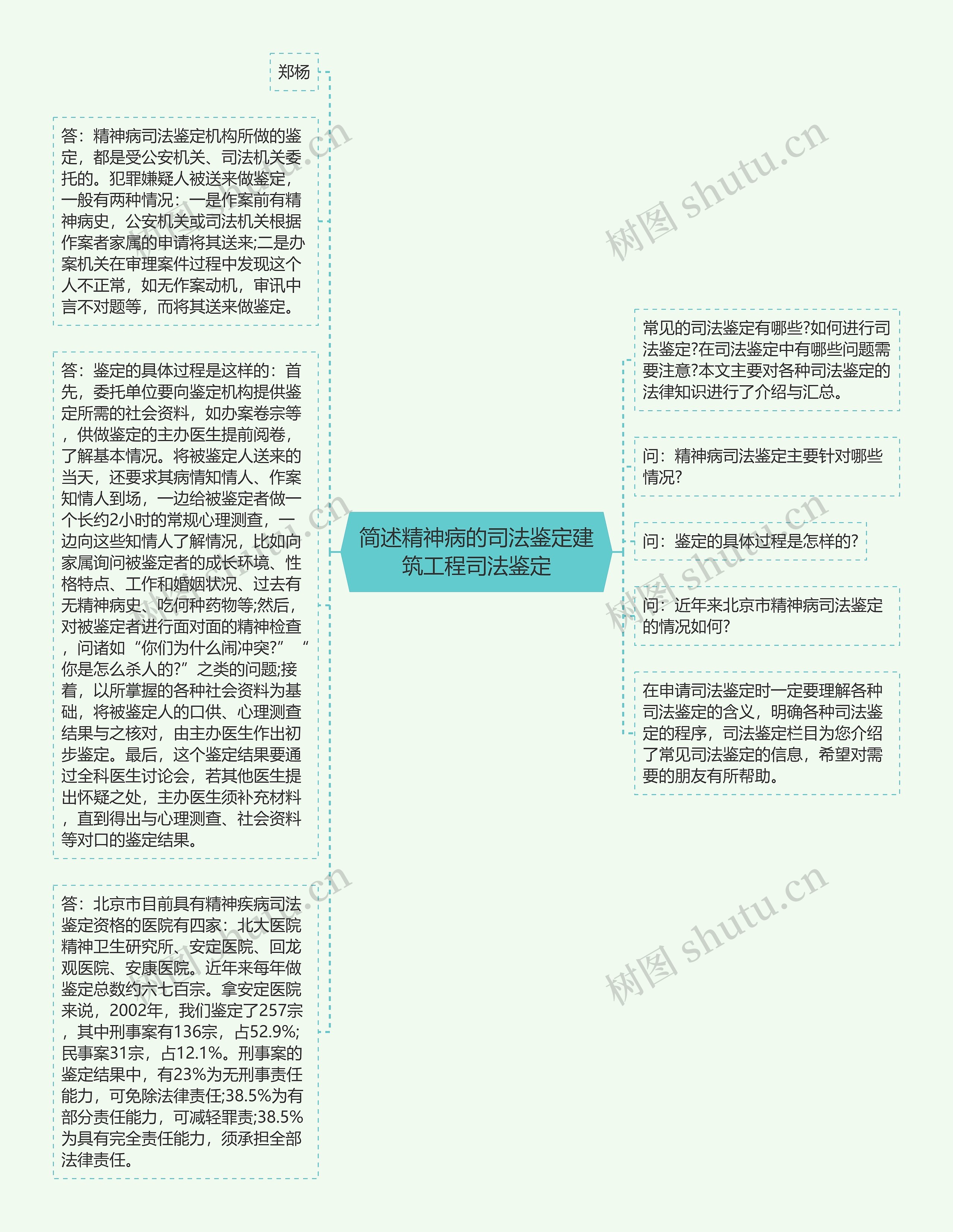 简述精神病的司法鉴定建筑工程司法鉴定思维导图