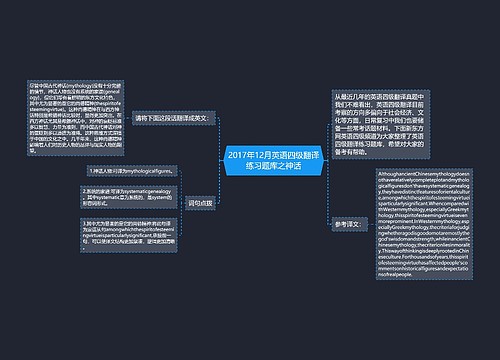 2017年12月英语四级翻译练习题库之神话