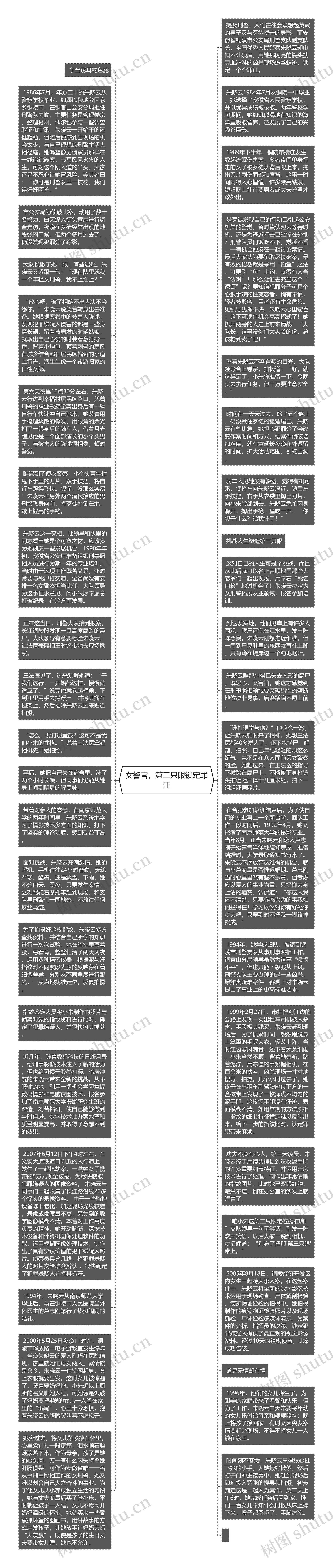 女警官，第三只眼锁定罪证思维导图