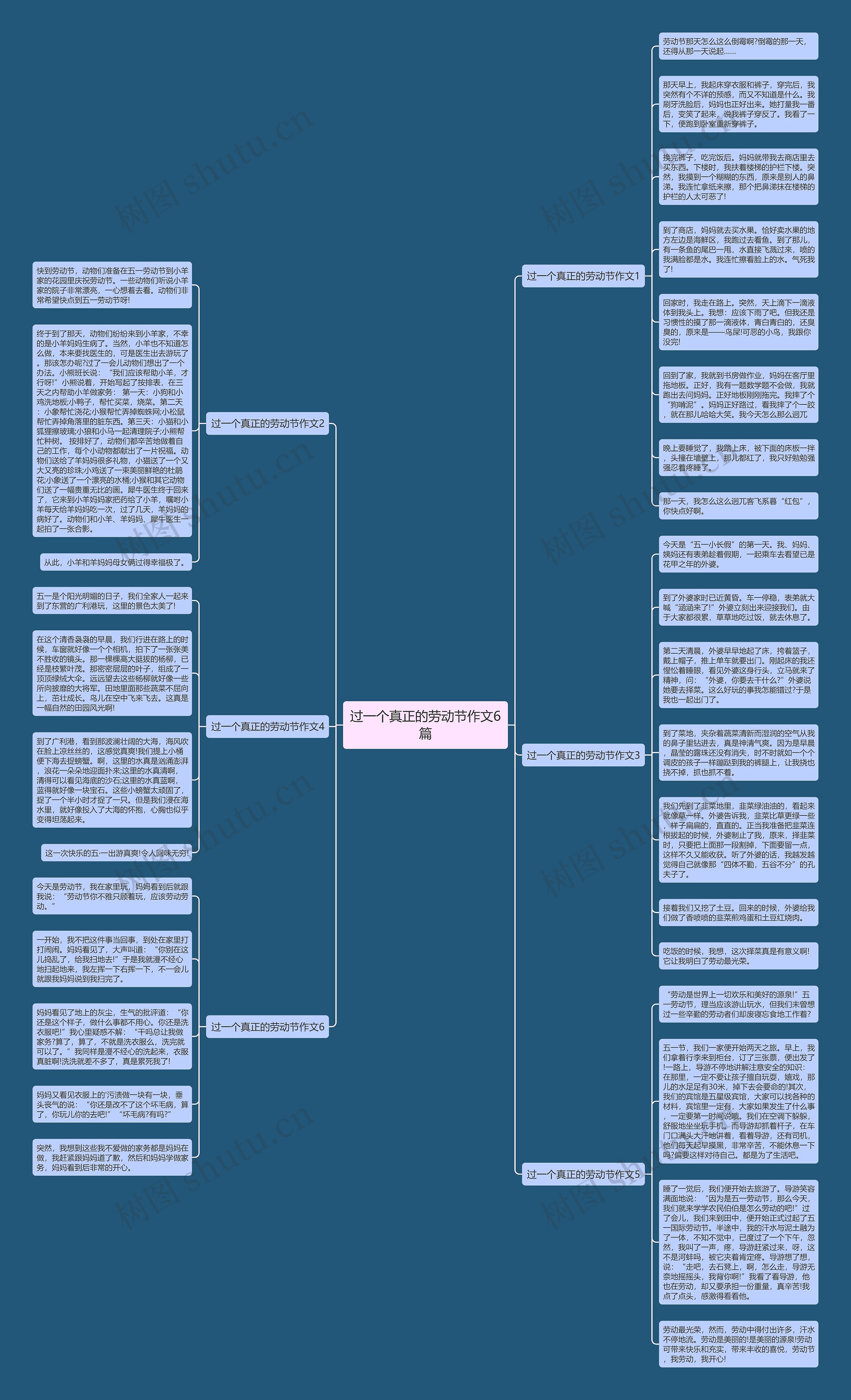 过一个真正的劳动节作文6篇思维导图