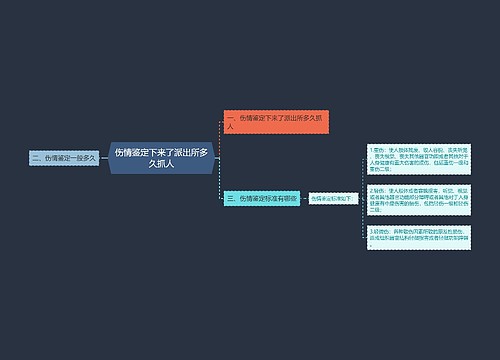 伤情鉴定下来了派出所多久抓人