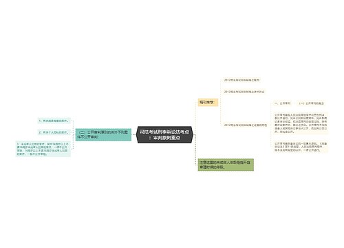 司法考试刑事诉讼法考点：审判原则重点