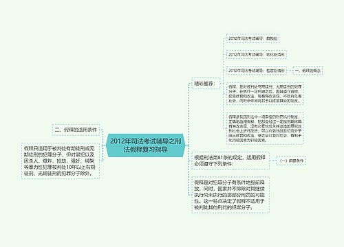 2012年司法考试辅导之刑法假释复习指导